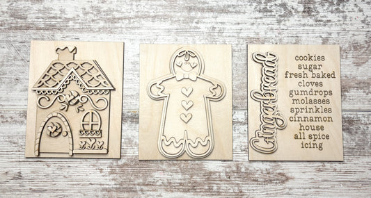 Gingerbread Mini Signs DIY Kit