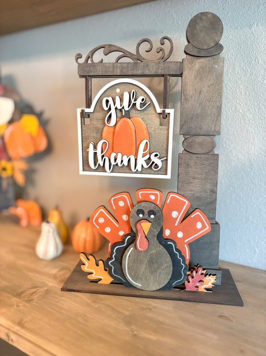 Thanksgiving DIY Post Interchangeable