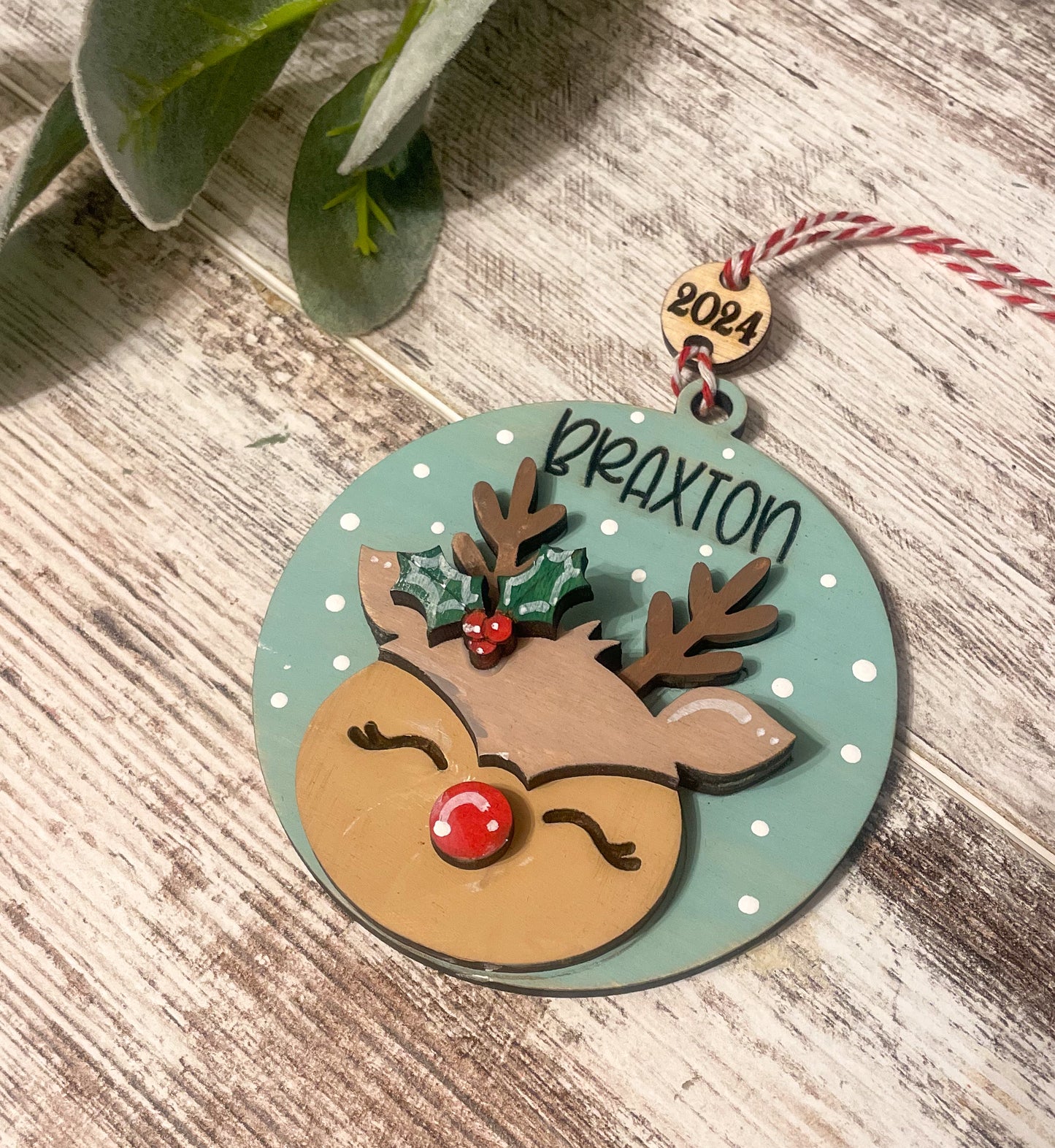 Personalized Reindeer Ornaments