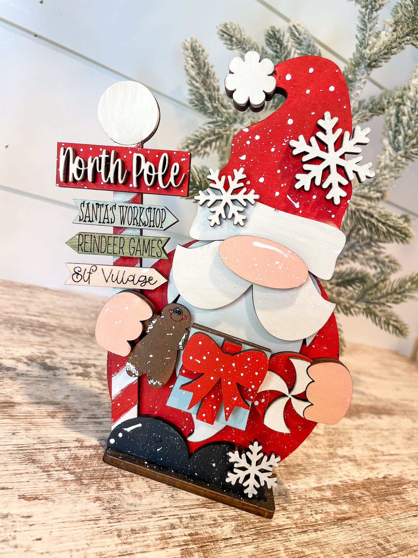 Santa Gnome Shelf Sitter