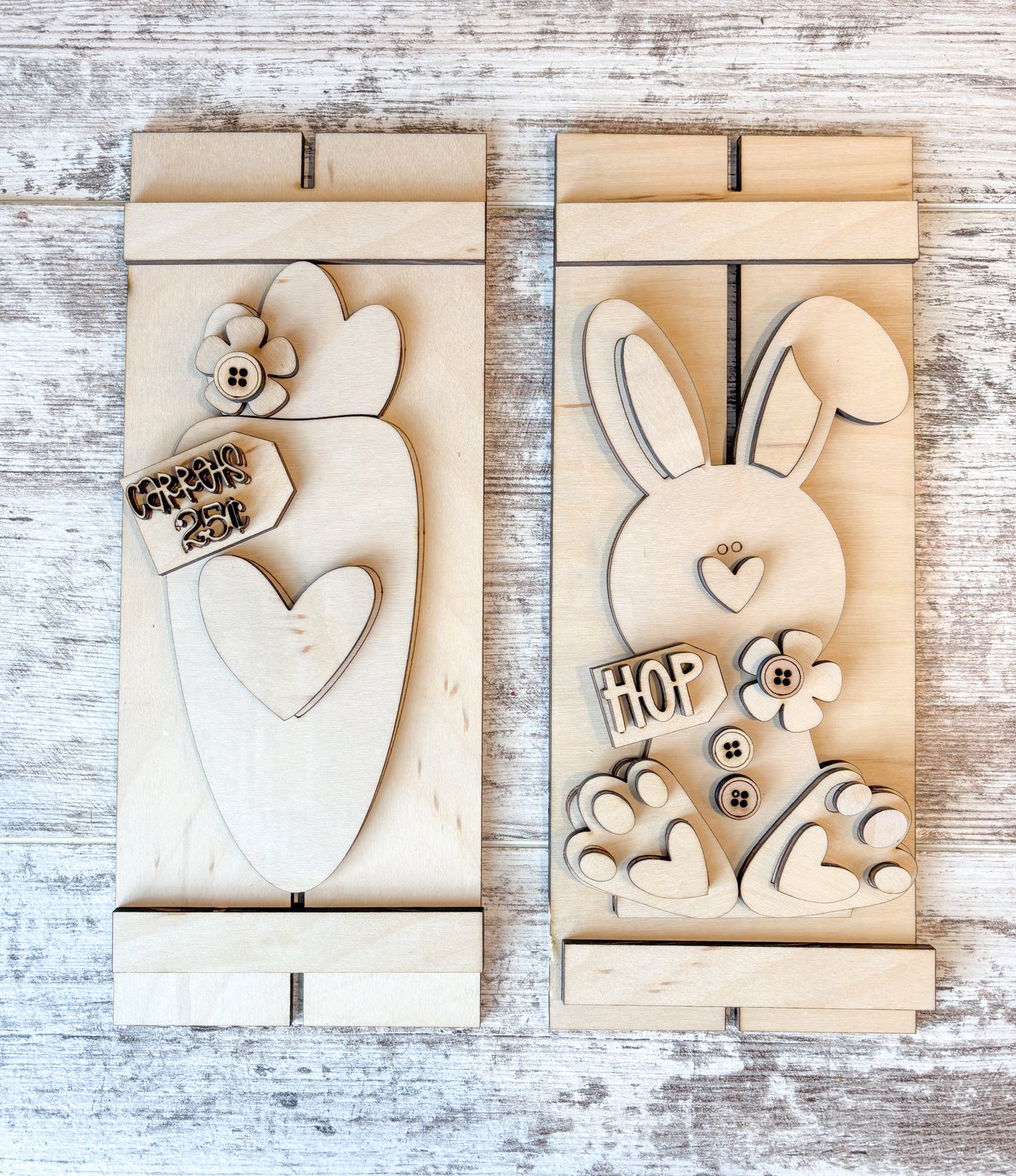 Bunny and Carrot Pallet DIY Kits