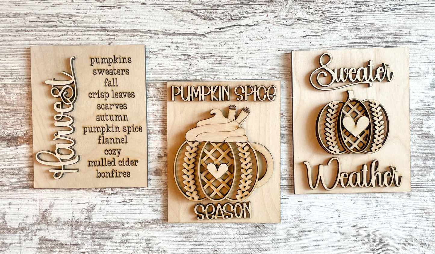 Fall Mini Signs DIY Kit