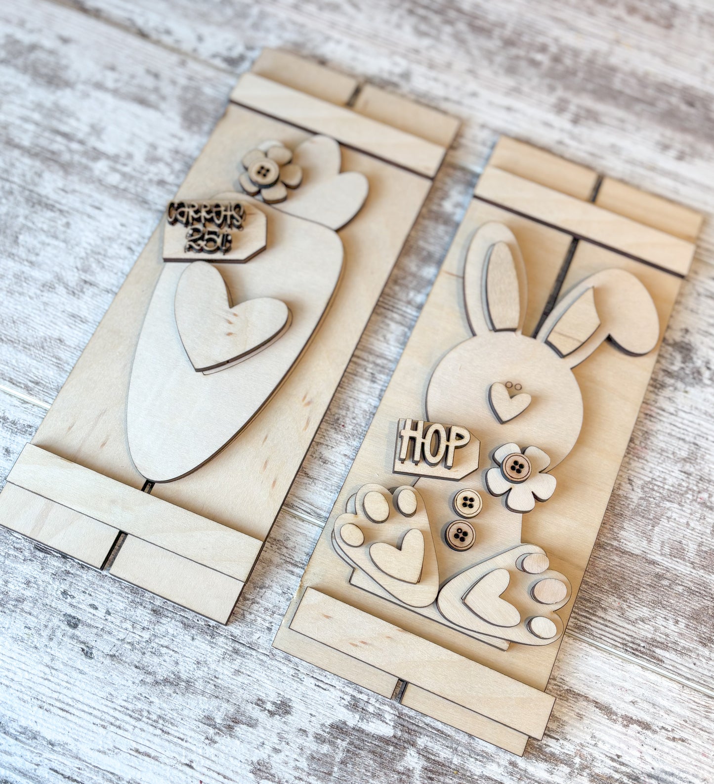 Bunny and Carrot Pallet DIY Kits