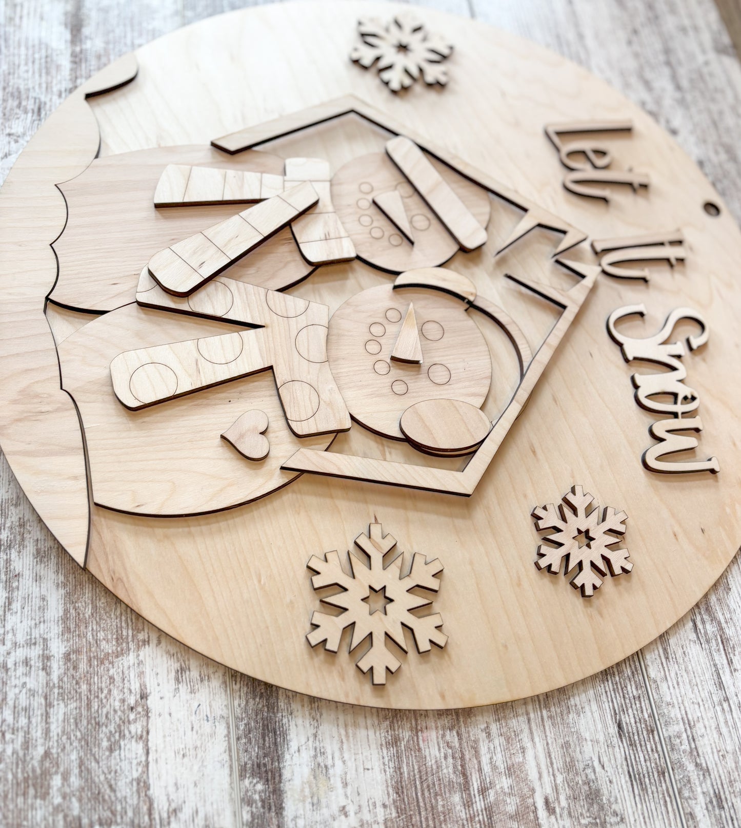 Let It Snow (Snowman) Door Hanger DIY Kit