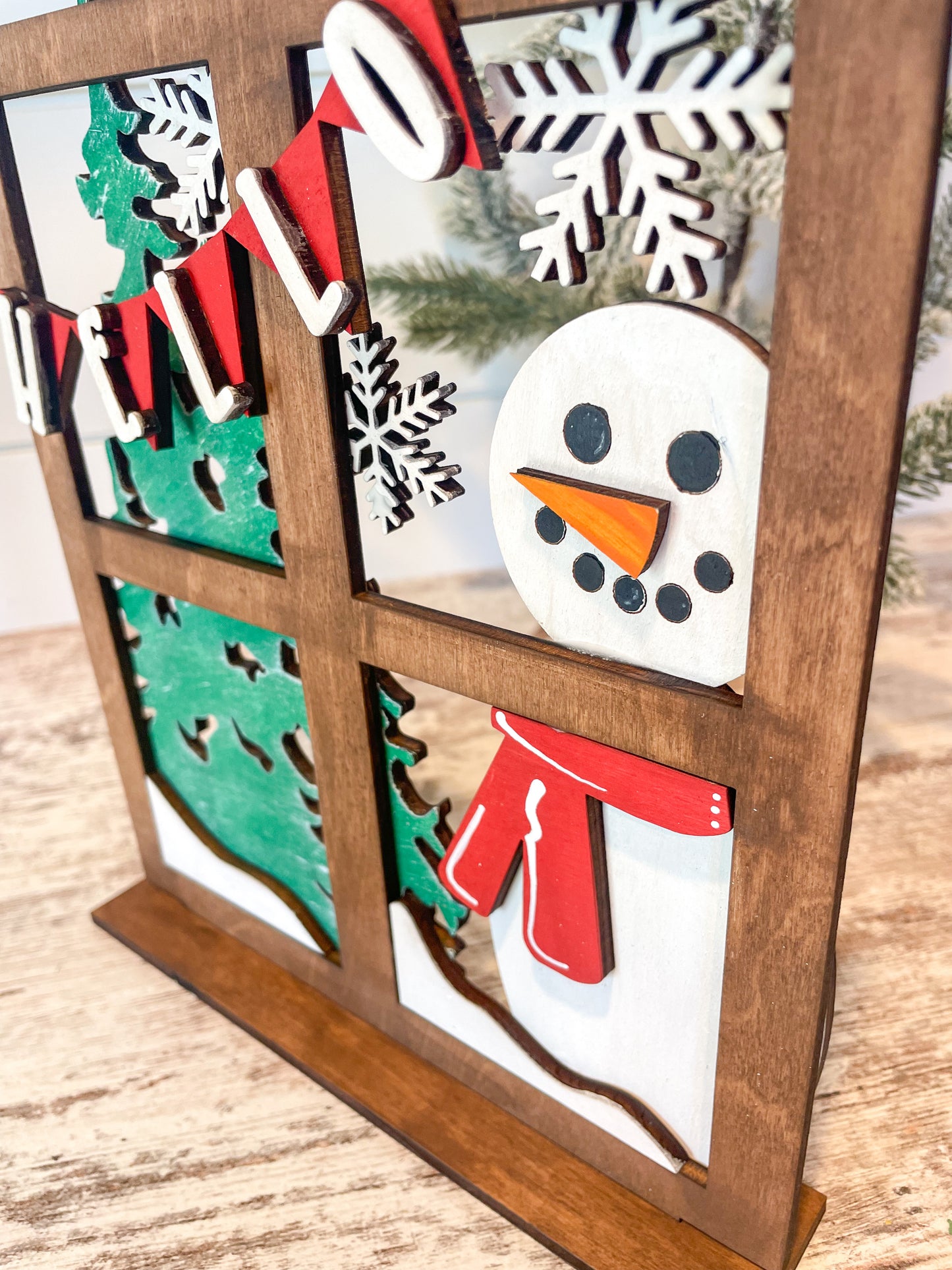 Snowman Window Scene DIY Kit