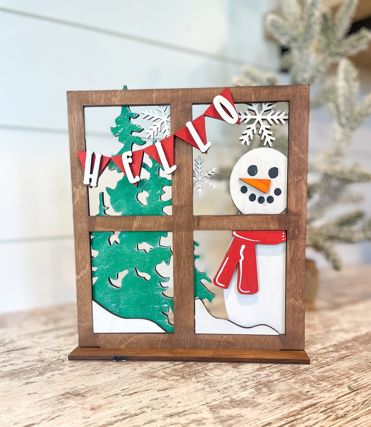 Snowman Window Scene DIY Kit