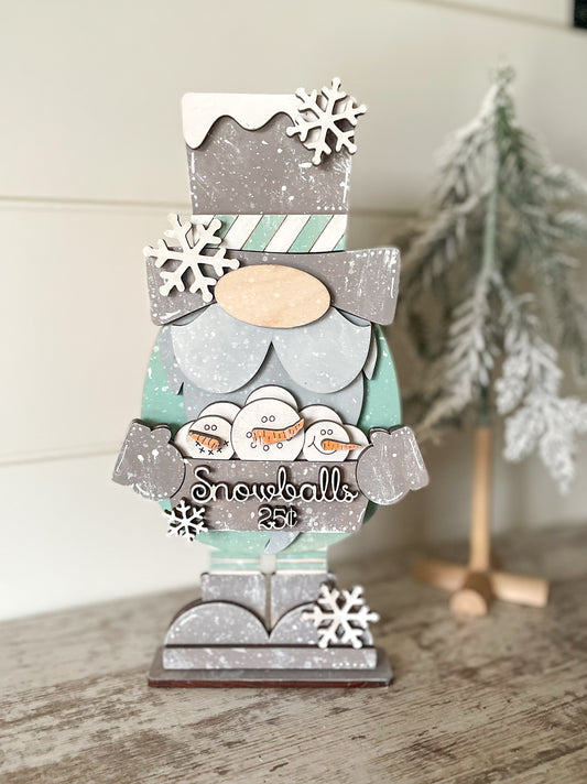 Snowball Gnome DIY Shelf Sitter