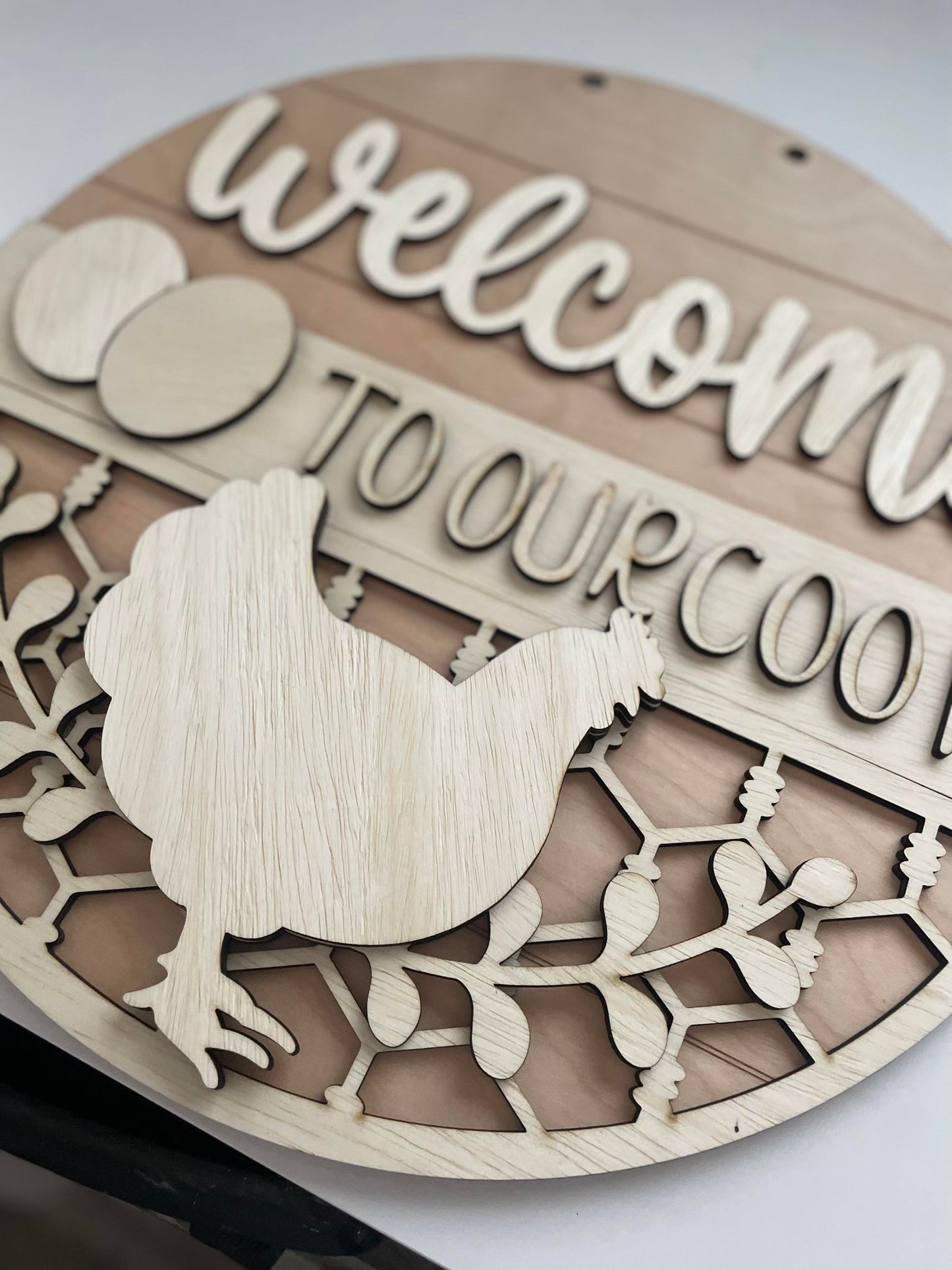 Welcome to Our Coop Door Hanger DIY Kit