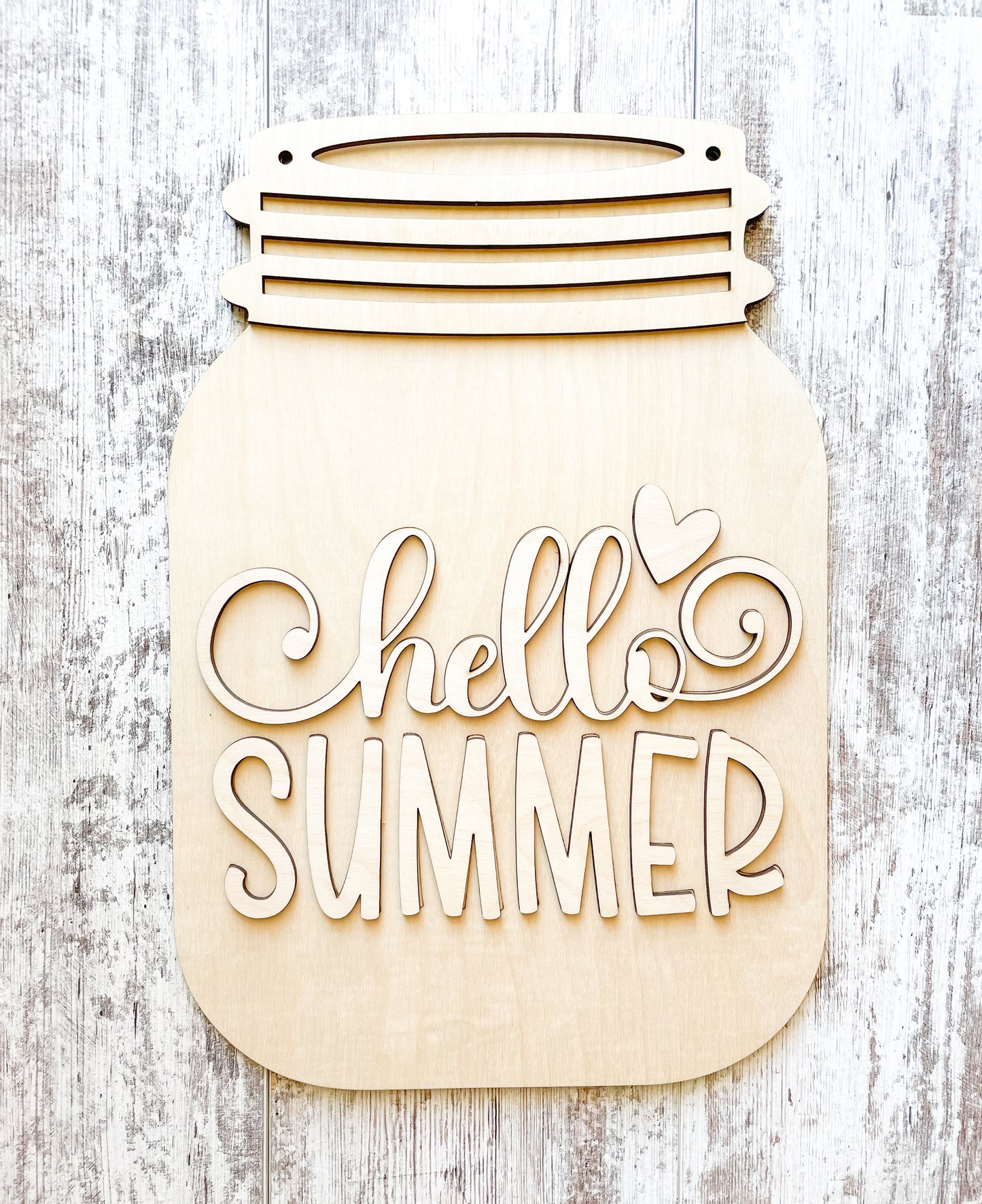 Hello Summer Mason Jar Door Hanger DIY Kit