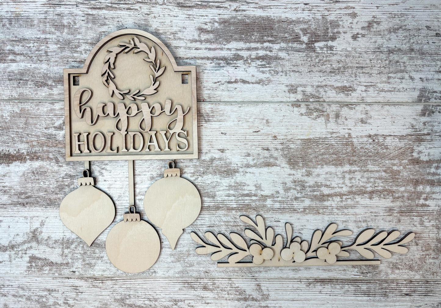 Happy Holidays DIY Post Interchangeable