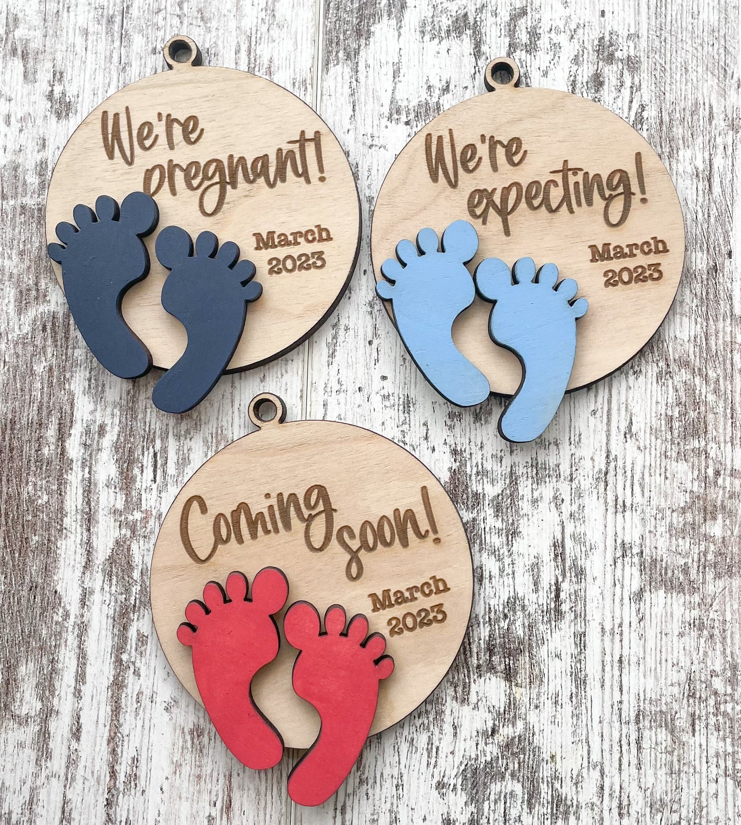 Pregnancy Announcement Ornaments