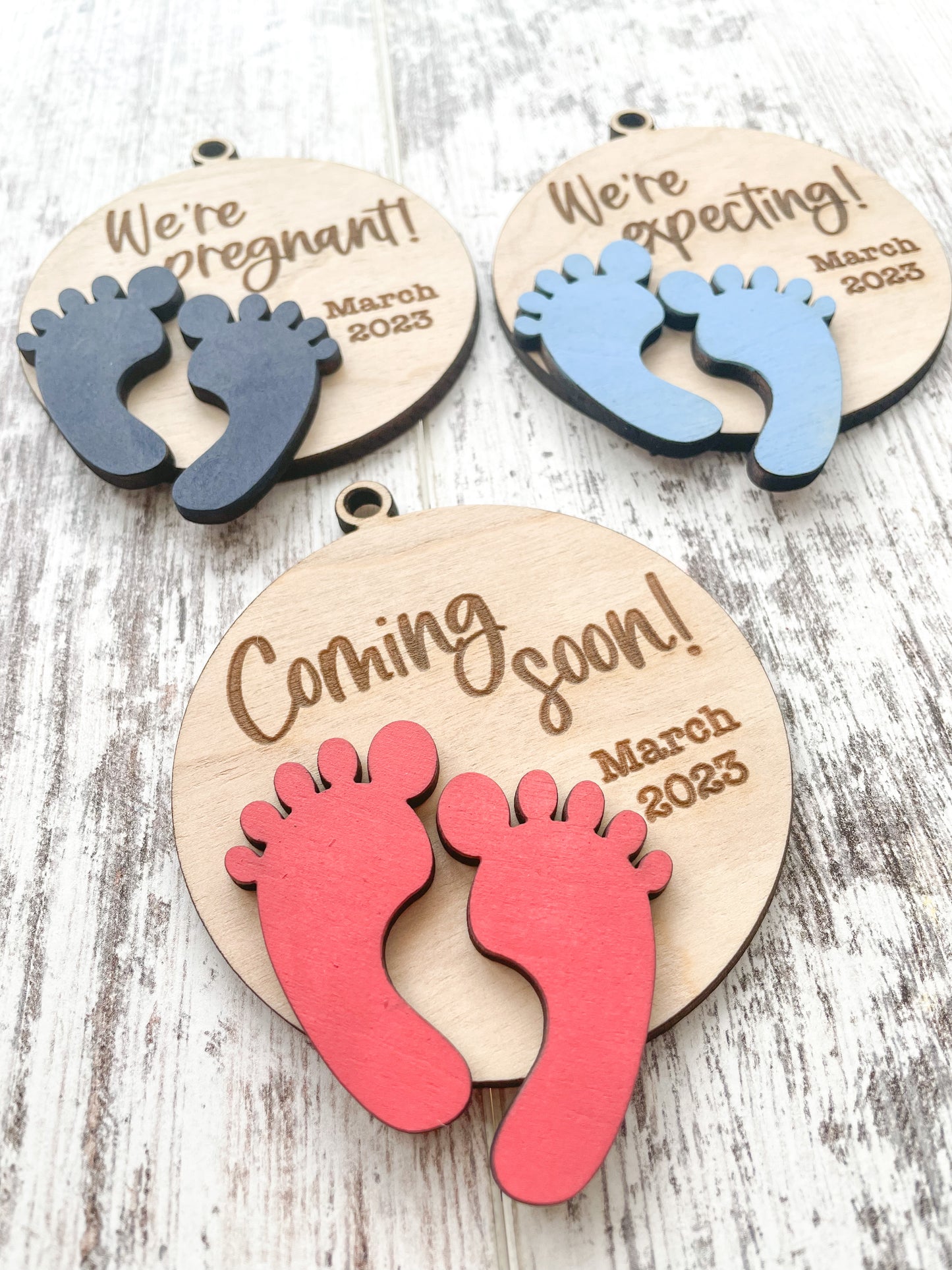 Pregnancy Announcement Ornaments