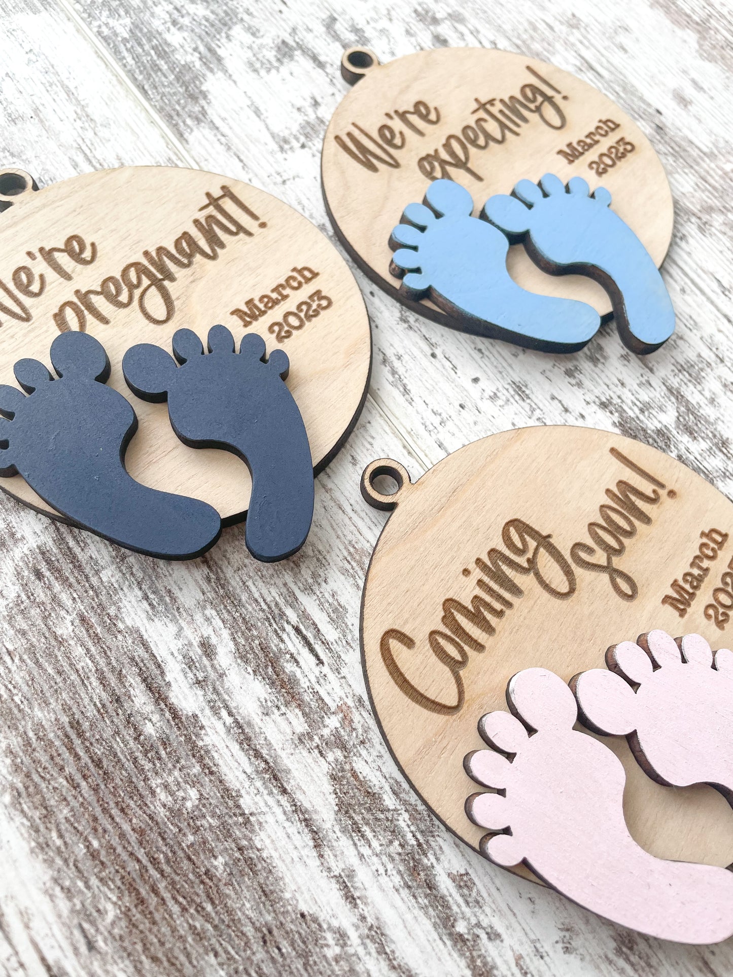 Pregnancy Announcement Ornaments